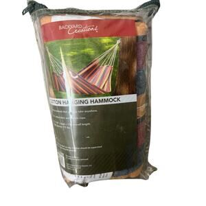 NWT Hammock Backyard Creations Outdoors Relax Beach Pool Boho Hippie Striped